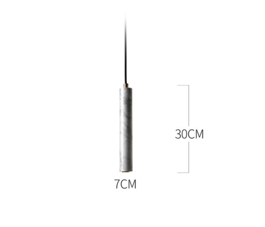Подвесной светильник мрамор, 7*30 см. STONE MARBLE - светильник мрамор, E14