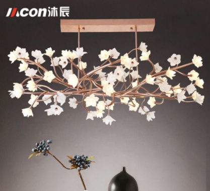 Дизайнерский светильник led 120 см, 80*70 см, базовый, led, железо, стекло, китай