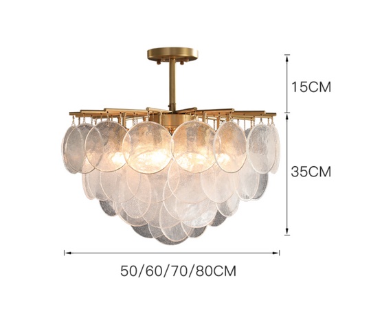 Светильник подвесной NIMBUS латунь золото, диаметр 80 см, постмодерн, e14, 40 вт