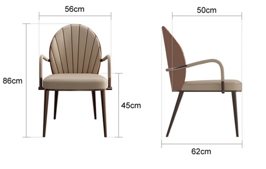 Итальянский обеденный стул Elavo 56*86*62 см, кожа 5 класса