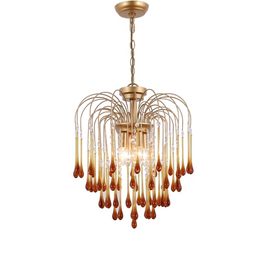 Люстра подвесная, бронза, стекло, NORTON 80*55 металл, E14.