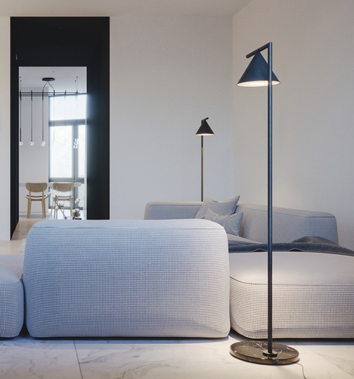 Напольный светильник черный CAPTAIN FLINT, LED, 24 Вт