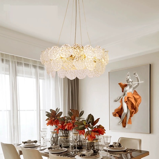 Люстра подвесная медная Ola, металл, трос 100 см, 60*35 см, Е14