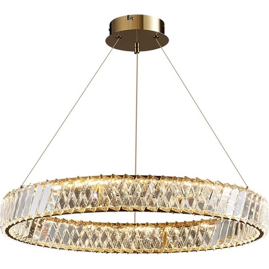Люстра подвесная, медь, хрусталь, MASON 90*8 металл, LED