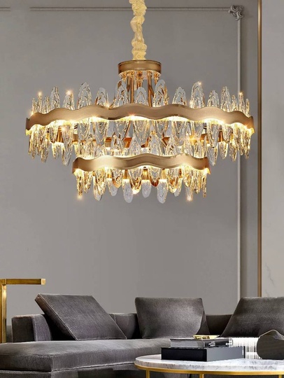 Подвесной светильник LEVENT 80*43, золотой, стекло, LED.