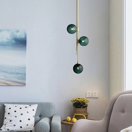 Подвесной светильник с тремя плафонами купить с доставкой из Китая