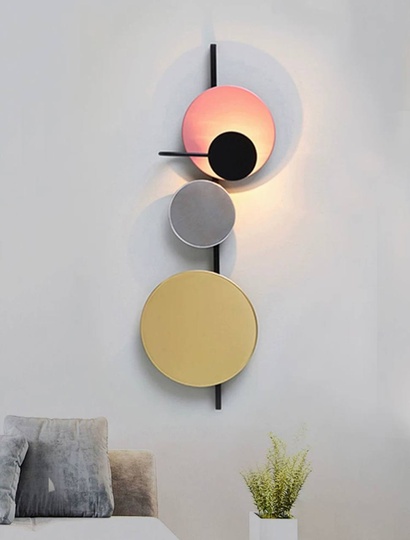 Настенный светильник, БРА HAKAN 36*98, розовый, металл, LED.