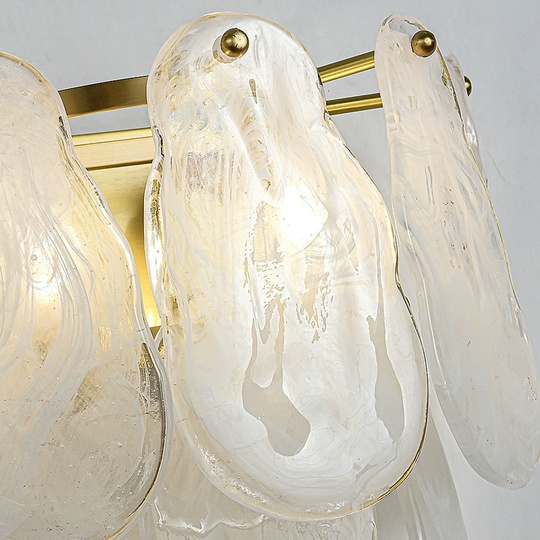 Настенный светильник, БРА TOBI 30*30, медный, прозрачный, стекло, металл, E14.