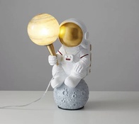 Настольная лампа, ASTRONAUT  20*37, смола, стекло, белый