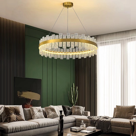 Люстра подвесная, медный, хрусталь, FASHIONABLE 60*16, металл, LED.