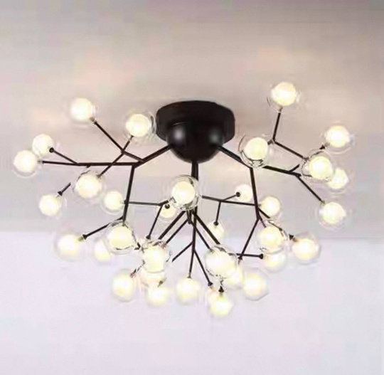 Люстра черная Elivor, металл, стекло, 39*33 см, G4