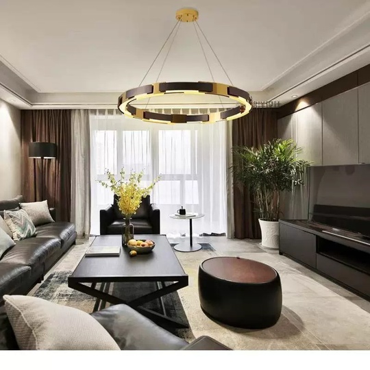 Светильник подвесной золотой, черный, Elumix, металл, 100*9 см, светодиодная, LED