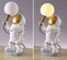 Настольная лампа, ASTRONAUT  20*41, смола, стекло, белый