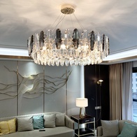 Люстра подвесная BENAY 50*25 дымчатый, стекло, металл, Е14.