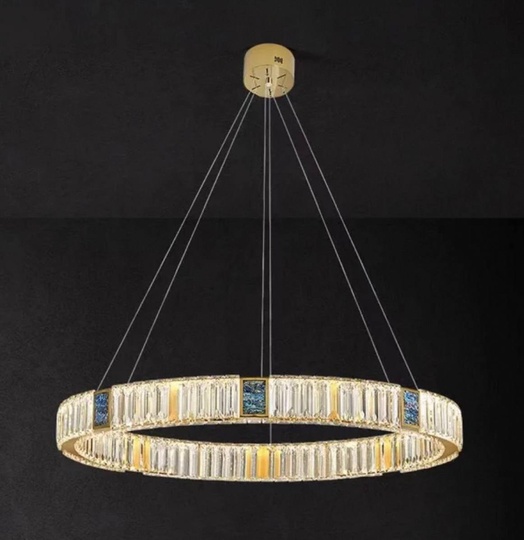 Люстра подвесная CEREN 80*150 золотой, хрусталь, металл, LED.