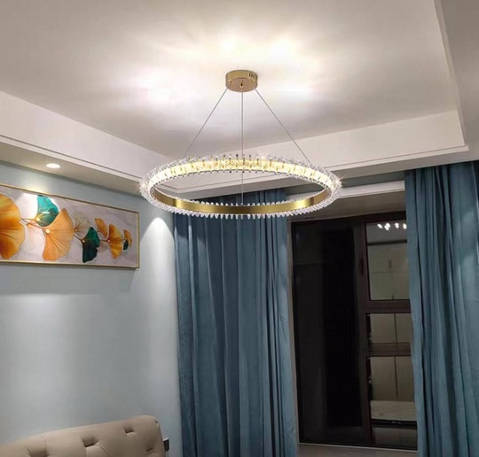 Люстра подвесная, медь, ПММА, ALISTER 80*150, металл, LED