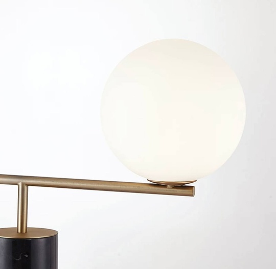 Настольная лампа PASCAL 50*64, черный, металл, мрамор.