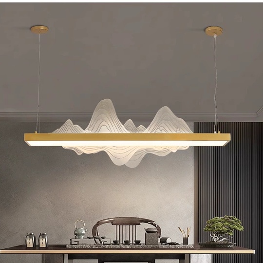 Люстра золотая Virella, металл, 120*42 см, светодиодная, LED