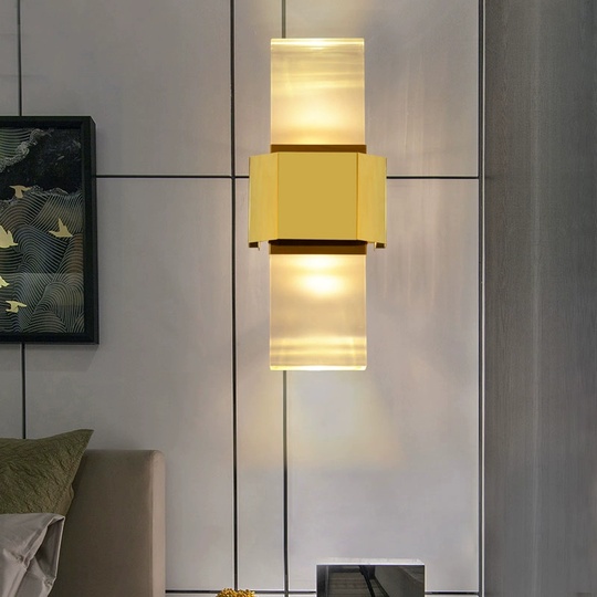 Настенный светильник титановое золото CHRISS, Бра, 25*56, металл, LED.