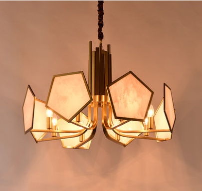 Дизайнерский светильник Elovix 25*26*16 см, led, E14, медь, мрамор, современный, коричневый