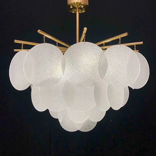 Люстра подвесная, медный, ПММА, LUXURIOUS 65*48, металл, E14.