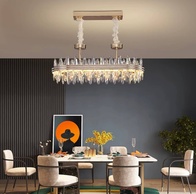 Люстра подвесная ERGUM 100*32 золото, стекло, металл, LED.