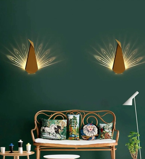 Настенный светильник, БРА EMRE 14*36, бронза, металл, LED.