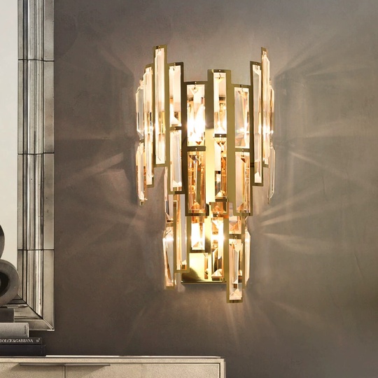 Настенный светильник SAMUEL, Бра, 22*38, золото, металл, Е14.