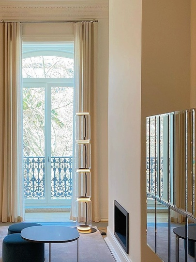 Торшер черный Elumine, 28*28*128 см, LED, Е27, металл, 20 Вт