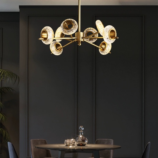 Люстра подвесная, медь, стекло, ABRAHAN 65*56, металл, LED