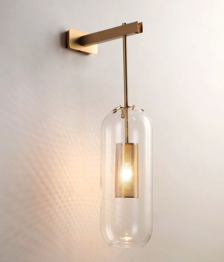 Настенный светильник Perforation, латунь, E14, 10 Вт