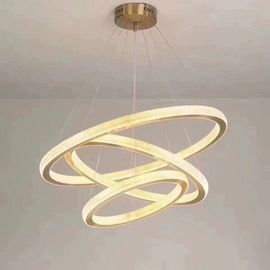 Люстра подвесная, медь, ПММА, GUS 100*80*60 металл, LED.