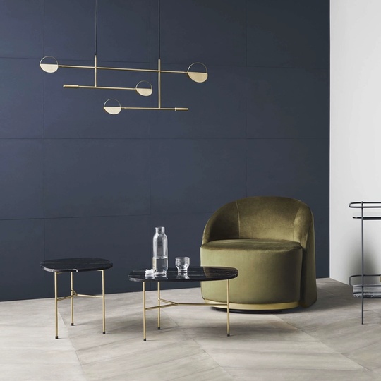 Люстра золотая Vellum, металл, 125*40 см, светодиодная, LED