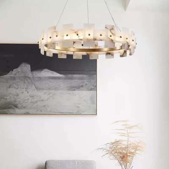 Светильник подвесной медный Elarex, медь, трос 120 см, 60*15 см, LED