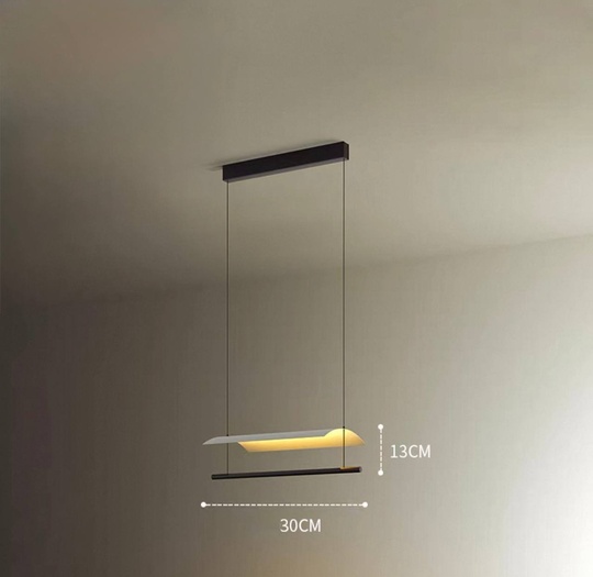 Люстра черная, белая Elystrin, металл, 30*13 см, светодиодная, LED