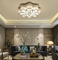 Люстра подвесная, хром, ПММА, KASIA 80*24, металл, E14.