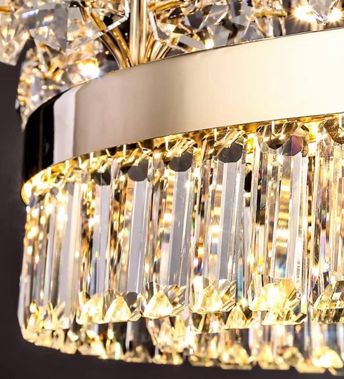 Подвесной светильник UMUT 100*33, золотой, кристалл, металл,  LED.