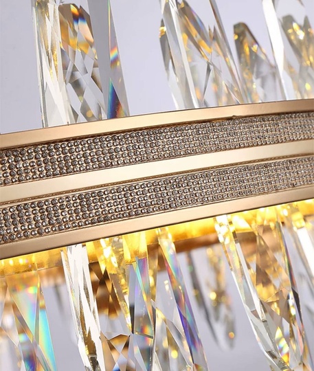 Люстра подвесная ERGUM 80*32 золото, стекло, металл, LED.
