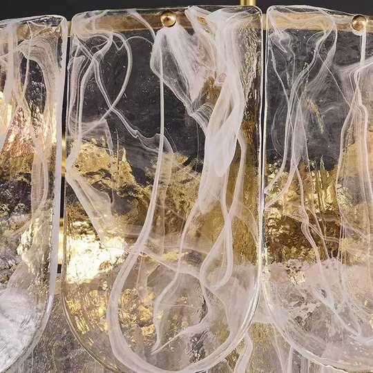 Люстра подвесная, медный, стекло, FINN 60*37 металл, E14.