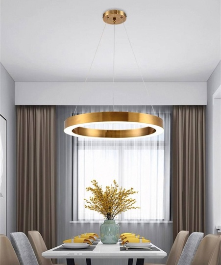 Люстра подвесная, медь, ПММА, CHARLEY 40*5 металл, LED.