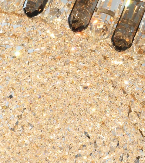 Люстра подвесная, золото, кристалл, CORBIN 80*100 металл, E14.