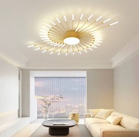 Люстра золотая Alventra, металл, 80*7 см, светодиодная, LED