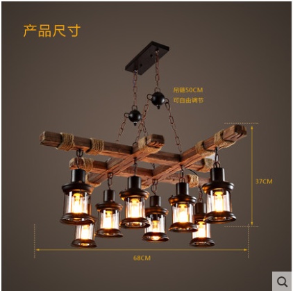Дизайнерский светильник e14 дерево, стекло, led, 68*37 см
