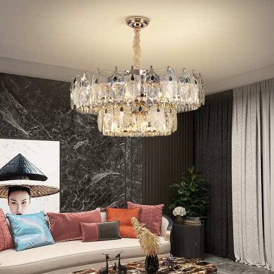 Подвесной светильник KUDRET 100*38, золотой, стекло, Е14.