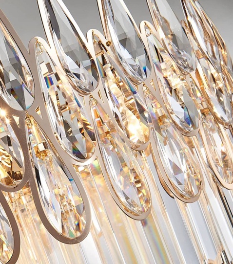 Подвесной светильник ADALET 60*27, золотой, стекло, металл,  Е14.