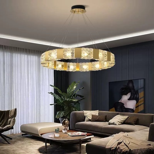 Светильник подвесной медный Alright, медь, трос 100 см, 60*10 см, G9