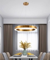 Люстра подвесная, медь, ПММА, CHARLEY 100*5 металл, LED.