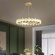 Люстра подвесная, золото, хрусталь, AXTON 40*120, металл, LED