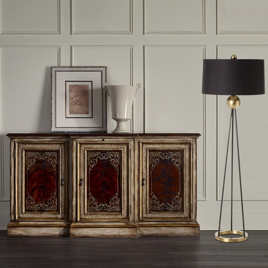 Напольный светильник черный ткань Anthropologie, E27, 10 Вт