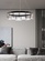 Люстра подвесная, черный, ПММА, MANUEL 60*20 металл, LED.